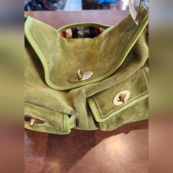 Coach Bleeker Street Haversack Limited Edition Green Suede Purse - Picture 3 of 14